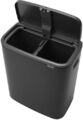 Brabantia Bo Touch Bin 2 x 30L 30 L - Matt Schwarz