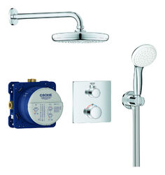 Grohe Grohtherm Duschsystem mit Tempesta 210 eckige Form - Chrom - 34729000