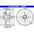 2x ATE BREMSTROMMELN 203mm HINTEN passend für FORD COURIER ESCORT FIESTA KA