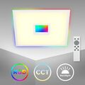 LED Panel dimmbar flach Leuchte Lampe Decke 44cm CCT RGB weiß 24W Fernbedienung