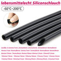 Silikonschlauch lebensmittelecht Siliconschlauch Schwarz 0.5mm/2mm/3mm/4mm-31mm