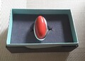 Pierre Lang Ring Gr. 8 Silber rhodiniert RH rot Korallenrot Cocktail-Ring 