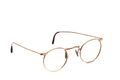 Vintage 30er Jahre Brille Herren Panto Form Gold ziseliert 42-20 getragen #8 B8