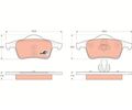 Bremsbelagsatz, Scheibenbremse COTEC TRW GDB1389 für Volvo