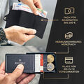 ZNAP Slim Wallet Kreditkartenetui Portemonnaie Geldbörse Herren 12 RFID Schwarz