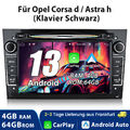 Carplay Android 13 4+64GB Autoradio GPS CD DVD Für Opel Astra H Corsa C D Vectra