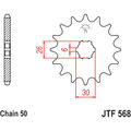 Zahnrad Ritzel 17Z Teilung 530 front sprocket 17tooth pitch für: Yamaha XS US Cu