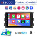 2+64G Android 13 Autoradio GPS Nav Kamera CarPlay Für Smart Fortwo 451 2005-2010