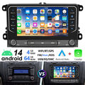 4+64G Autoradio Android 14 Carplay GPS NAVI Für VW GOLF 5 6 Touran Passat Tiguan