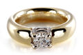 Solitär Ring Brillant ca 0,5 ct TW/VS 585 Gelbgold Weißgold Gr 57 [BRORS 19986]