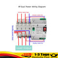 100A 4P Transferschalter Dual Power Transfer Lastumschalter Notstrom Umschalter*