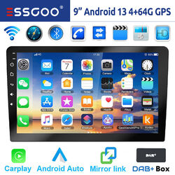 Doppel 2 DIN Autoradio DAB+ Android 13 4+64G Carplay GPS Navi RDS Bluetooth WIFI