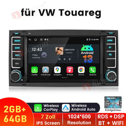 64GB Android 13 DAB+ 7" Autoradio CarPlay Navi GPS BT Für VW TOUAREG T5 Multivan