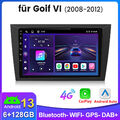 128GB Android 13 Für VW Golf VI 2008-2012 Carplay Autoradio GPS Navi 8-Kern WIFI