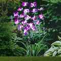  LED Solar Orchidee 75 cm Violett Solarleuchte Steckleuchte Gartenlampe HI