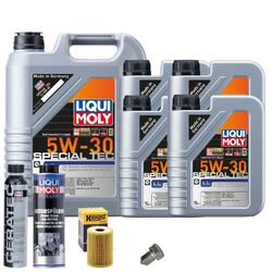 Motoröl 5W30 LIQUI MOLY 9L+HENGST Ölfilter+Spülung+Cera Tec+Ölablassschraube