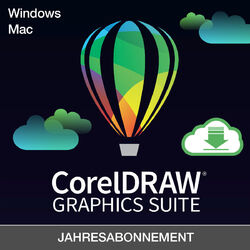 CorelDRAW Graphics Suite 365 (2023) / Win,Mac / 1Jahr / DE,ML / ESD