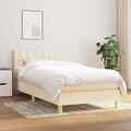 Boxspringbett mit Matratze Bettgestell Polsterbett Lattenrost Bett Stoff vidaXL