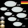 3W-24W LED Panel Einbaustrahler Einbauleuchte Deckenleuchte Ultraslim mit Trafo