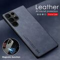 Leder Matt Stoßfest Handy Hülle Cover für Samsung A35 A55 A05 A25 A15 S24 Ultra