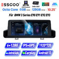 Für BMW 3ER E90 E91 E92 E93 Android 10.25'' Autoradio GPS NAVI WIFI Carplay 128G