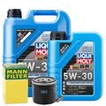 Motoröl 5W30 LIQUI MOLY Longtime High Tech 6L+MANN Ölfilter+Ölablassschraube