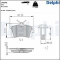 Bremsbelagsatz Scheibenbremse DELPHI LP3346 für VW POLO 5 6R1 6C1 GOLF 3 1H1 Van