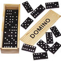 28 Domino Steine mit Anleitung Gesellschaftsspiel Dominospiel in Holzbox Spiel