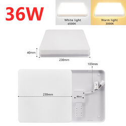 LED Deckenlampe Panel Deckenleuchte Schlafzimmer Bad Wohnzimmer Flur lampe IP44✔161+Verkauft✔16W/18W/24W/28W/36W/48W✔Kaltweiß/Warmweiß