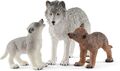 Schleich 42472 Wolfsmutter mit Welpen, ab 3 Jahren, WILD LIFE - Spielset,