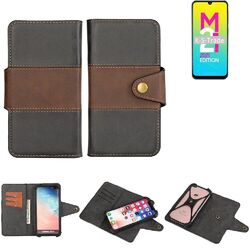 Wallet Case für Samsung Galaxy M21 2021 Schutz Hülle + Handy Tasche Braun Book