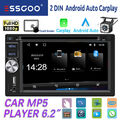 Doppel 2 DIN Android Auto Autoradio Carplay Mit Kamera CD DVD RDS 3USB Bluetooth