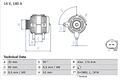 BOSCH Generator Für AUDI A1 SEAT Altea SKODA Fabia VW Beetle 03-18 0986080600