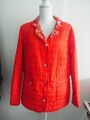 Steppjacke Jacke Anorak Damen BASLER Gr 44 Rot Blumen 007