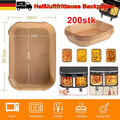 2*100x Backpapier für Friteuse Heißluftfritteuse Grill Backofen Airfryer 22x14cm