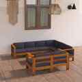 Akazie Gartensofa 4-Sitzer mit Auflagen Mittelsofa Sofa Mehrere Auswahl vidaXL