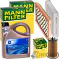 MANN INSPEKTIONSPAKET+5L ORIGINAL 5W30 MOTORÖL passend für OPEL ASTRA J ZAFIRA C