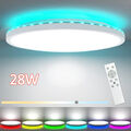 28W LED RGB Deckenleuchte Deckenlampe Dimmbar mit Fernbedienung Wohnzimmer Lampe