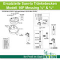 Ersatzteile SUEVIA Tränkebecken Modell 16P mit MS ½" oder VA ¾