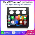 für VW Touran 1T1 1T2 1T3 DAB+ Auto Radio Navigation Apple CarPlay Android 13 64