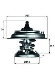 Thermostat Kühlmittel BEHR MAHLE TX 29 75D für MERCEDES PUCH W202 MULTICAR W201