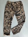 Italy Joggpants Jogging Hose leoprint  Baumwollhose 36-40 beige schwarz