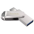 SanDisk Ultra Dual Luxe 256 GB USB-Typ-C-Flash-Laufwerk - Silber