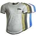 Herren T-Shirt mit Vintage Waschung aus 100% Baumwolle Slim Fit NEU