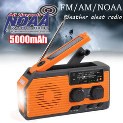 Solar Radio Kurbelradio Dynamo Radio LED Taschenlampe AM/FM/WB SOS Notfallradio