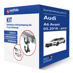 Westfalia KIT für AUDI A6 Avant Typ C8/ 4A5 Anhängerkupplung inkl. eSatz AHKKIT 305115900113 | ZUGLAST=2500kg STÜTZLAST=150kg