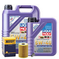 Motoröl 5W40 LIQUI MOLY Leichtlauf High Tech 6L+HENGST Ölfilter+Ölablassschraube