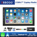 2 DIN 7" Android 13 2+32G DAB+ Carplay Autoradio GPS NAV Bluetooth + MIK Kamera