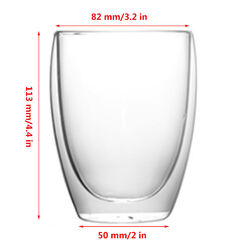 6x Thermo Gläser Doppelwandige 250,350,450ml Latte Macchiato Cocktail Kaffee Tee
