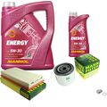 MANN Inspektionspaket 6 L MANNOL Energy 5W-30 für Volvo 850 Kombi 2.4 2.0 V70 I